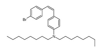 4-[2-(4-bromophenyl)ethenyl]-N,N-dioctylaniline结构式