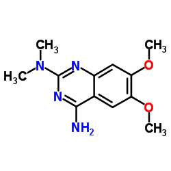 6,7-Dimethoxy-N2,N2-dimethyl-2,4-quinazolinediamine结构式