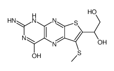 Thieno[3,2-g]pteridin-4(1H)-one, 2-amino-7-[(1R)-1,2-dihydroxyethyl]-6-(methylthio)-结构式