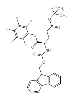 Fmoc-D-谷氨酸γ-叔丁基酯α-五氟苯基酯结构式