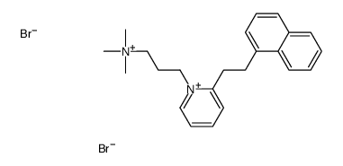 trimethyl-[3-[2-(2-naphthalen-1-ylethyl)pyridin-1-ium-1-yl]propyl]azanium,dibromide Structure