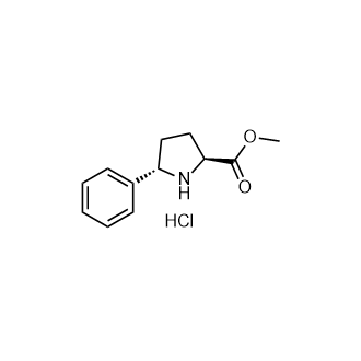 (2S,5S)-Methyl 5-phenylpyrrolidine-2-carboxylate hydrochloride Structure