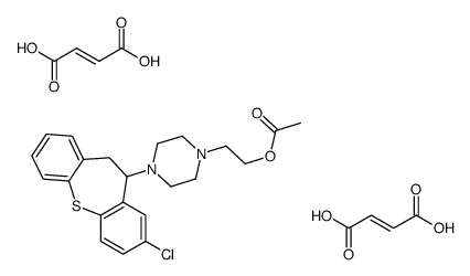 (E)-but-2-enedioic acid,2-[4-(3-chloro-5,6-dihydrobenzo[b][1]benzothiepin-5-yl)piperazin-1-yl]ethyl acetate结构式
