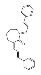 Cycloheptanone, 2,7-bis(3-phenyl-2-propen-1-ylidene)-结构式