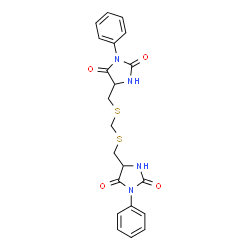 5,5'-(Methylenebisthiobismethylene)bis(3-phenyl-2,4-imidazolidinedione) structure