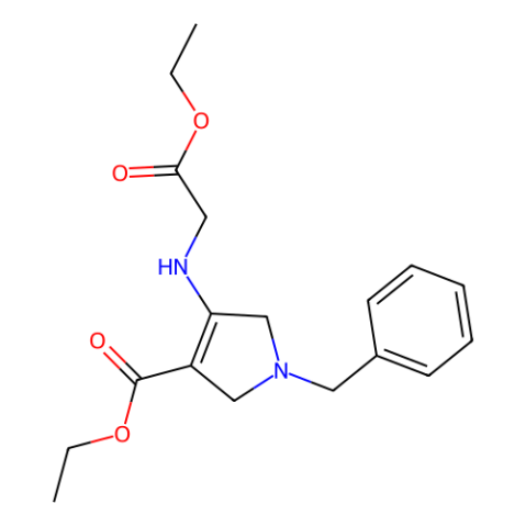 ethyl 1-benzyl-4-[(2-ethoxy-2-oxoethyl)amino]-2,5-dihydro-1H-pyrrole-3-carboxylate结构式