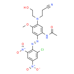 N-[2-[(2-chloro-4,6-dinitrophenyl)azo]-5-[(2-cyanoethyl)(2-hydroxyethyl)amino]-4-methoxyphenyl]acetamide结构式