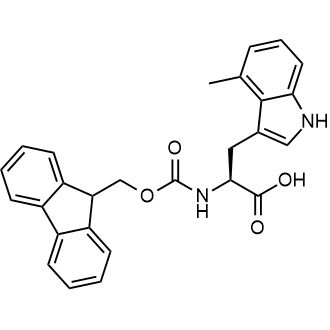 N-芴甲氧羰基-4-甲基-L-色氨酸结构式