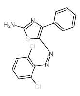 2-Thiazolamine,5-[2-(2,6-dichlorophenyl)diazenyl]-4-phenyl- structure