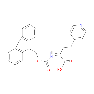 Fmoc-(S)-2-amino-4-(4-pyridyl)butyric acid结构式