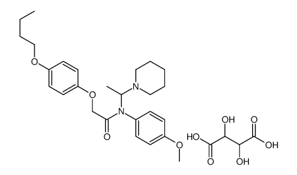 2-(4-butoxyphenoxy)-N-(4-methoxyphenyl)-N-(1-piperidin-1-ylethyl)acetamide,2,3-dihydroxybutanedioic acid结构式