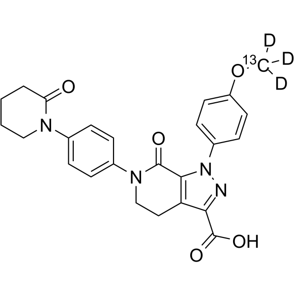 Apixaban acid-13C,d3 Structure