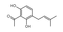 1-[2,6-dihydroxy-3-(3-methylbut-2-enyl)phenyl]ethanone Structure