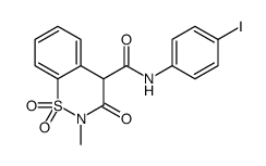 N-(4-Iodophenyl)-2-methyl-3-oxo-3,4-dihydro-2H-1,2-benzothiazine- 4-carboxamide 1,1-dioxide Structure