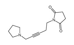 1-(5-pyrrolidin-1-ylpent-3-ynyl)pyrrolidine-2,5-dione结构式