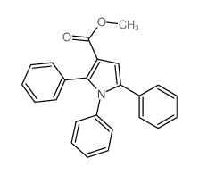 1H-Pyrrole-3-carboxylicacid, 1,2,5-triphenyl-, methyl ester structure