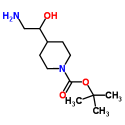 4-(2-氨基-1-羟乙基)哌啶-1-甲酸叔丁酯图片