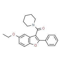 (5-ethoxy-2-phenylbenzofuran-3-yl)(piperidin-1-yl)methanone Structure