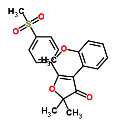 4-(2-methoxyphenyl)-2,2-dimethyl-5-(4-(methylsulfonyl)phenyl)furan-3(2H)-one结构式