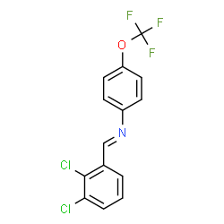 N-(2,3-dichlorobenzylidene)-4-(trifluoromethoxy)aniline结构式