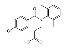 N-(p-Chlorobenzoyl)-N-(2,6-xylyl)-β-alanine结构式