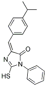 (5E)-5-(4-isopropylbenzylidene)-2-mercapto-3-phenyl-3,5-dihydro-4H-imidazol-4-one结构式