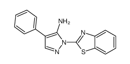 2-(1,3-benzothiazol-2-yl)-4-phenylpyrazol-3-amine结构式