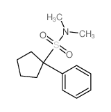 N,N-dimethyl-1-phenyl-cyclopentane-1-sulfonamide结构式