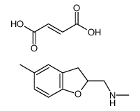 (Z)-4-hydroxy-4-oxobut-2-enoate,methyl-[(5-methyl-2,3-dihydro-1-benzofuran-2-yl)methyl]azanium结构式