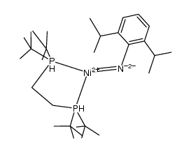 [Ni(N(2,6-di-isopropylphenyl))(1,2-bis(di-tert-butylphosphino)ethane)]结构式