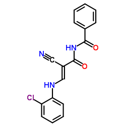 N-{(2E)-3-[(2-Chlorophenyl)amino]-2-cyano-2-propenoyl}benzamide结构式