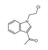 1-[1-(2-chloroethyl)-1H-indol-3-yl]ethanone结构式