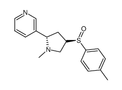 3-((2S,4S)-1-methyl-4-((R)-p-tolylsulfinyl)pyrrolidin-2-yl)pyridine结构式