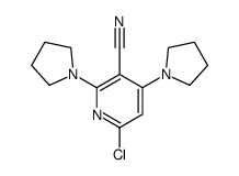 6-CHLORO-2,4-DI(1-PYRROLIDINYL)NICOTINONITRILE Structure