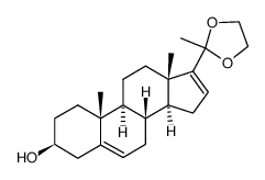 20,20-ethanediyldioxy-pregna-5,16-dien-3β-ol结构式