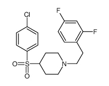 4-(4-chlorophenyl)sulfonyl-1-[2-(2,4-difluorophenyl)ethyl]piperidine结构式