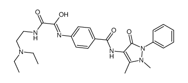 N-[2-(diethylamino)ethyl]-N'-[4-[(1,5-dimethyl-3-oxo-2-phenylpyrazol-4-yl)carbamoyl]phenyl]oxamide结构式
