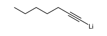 1-heptynyl lithium Structure