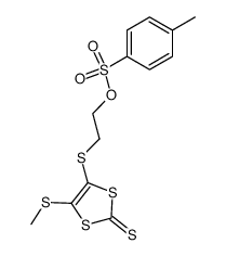 4-methylthio-5-(2-tosyloxyethylthio)-1,3-dithiole-2-thione结构式