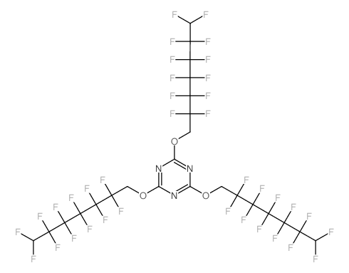 1,3,5-Triazine,2,4,6-tris[(2,2,3,3,4,4,5,5,6,6,7,7-dodecafluoroheptyl)oxy]-结构式