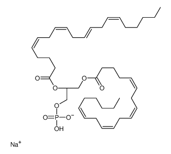 sodium,[(2R)-2,3-bis[[(5Z,8Z,11Z,14Z)-icosa-5,8,11,14-tetraenoyl]oxy]propyl] hydrogen phosphate Structure