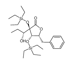 (2R,3S,4R)-4-benzyl-2-[(1R)-1-hydroxypropyl]-2,3-bis(triethylsiloxy)-4-butanolide Structure