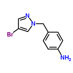 4-(4-BROMO-PYRAZOL-1-YLMETHYL)-PHENYLAMINE picture