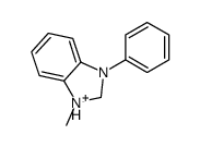 1-methyl-3-phenyl-1,2-dihydrobenzimidazol-1-ium Structure