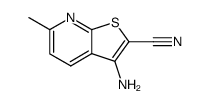 3-amino-6-methyl-2-cyanothieno(2,3-b)pyridine结构式