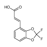 (E)-3-(2,2-difluoro-1,3-benzodioxol-4-yl)-2-propenoic acid Structure