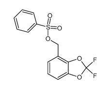 (2,2-difluoro-1,3-benzodioxol-4-yl)methyl benzenesulfonate结构式