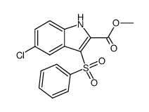 methyl 5-chloro-3-phenylsulfonyl-1H-indole-2-carboxylate结构式