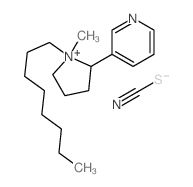 3-(1-methyl-1-octyl-2,3,4,5-tetrahydropyrrol-2-yl)pyridine; thiocyanic acid结构式