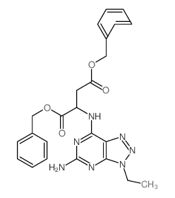 L-Aspartic acid,N-(5-amino-3-ethyl-3H-1,2,3-triazolo[4,5-d]pyrimidin-7-yl)-, bis(phenylmethyl)ester (9CI) picture